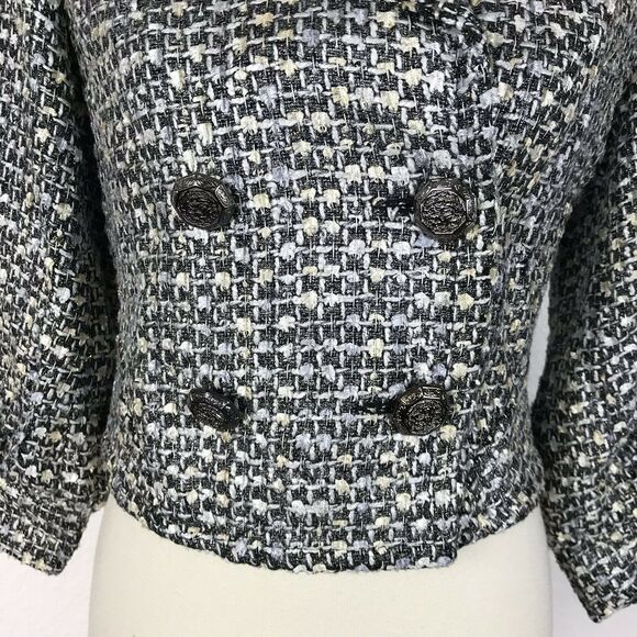 Alberto Makali Metallic Tweed Double Breast Lined Jacket Blazer - Picture 2 of 12